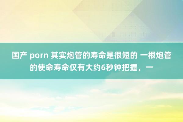国产 porn 其实炮管的寿命是很短的 一根炮管的使命寿命仅有大约6秒钟把握,一