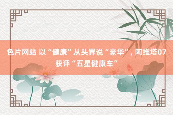 色片网站 以“健康”从头界说“豪华”， 阿维塔07获评“五星健康车”