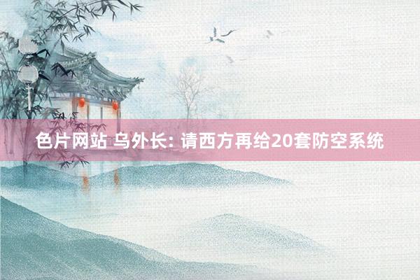 色片网站 乌外长: 请西方再给20套防空系统