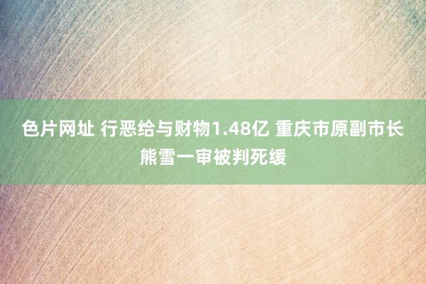 色片网址 行恶给与财物1.48亿 重庆市原副市长熊雪一审被判死缓