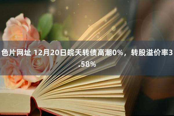色片网址 12月20日皖天转债高潮0%，转股溢价率3.58%