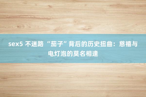 sex5 不迷路 “茄子”背后的历史扭曲：慈禧与电灯泡的莫名相逢