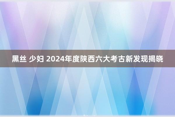 黑丝 少妇 2024年度陕西六大考古新发现揭晓