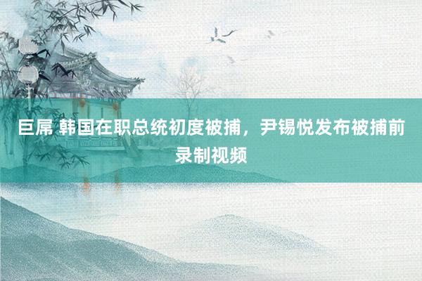 巨屌 韩国在职总统初度被捕，尹锡悦发布被捕前录制视频