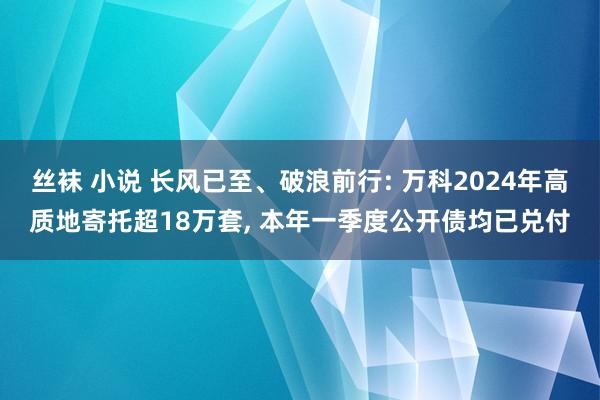 丝袜 小说 长风已至、破浪前行: 万科2024年高质地寄托超18万套， 本年一季度公开债均已兑付