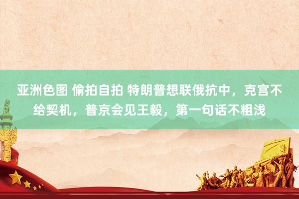 亚洲色图 偷拍自拍 特朗普想联俄抗中，克宫不给契机，普京会见王毅，第一句话不粗浅