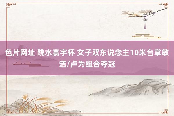 色片网址 跳水寰宇杯 女子双东说念主10米台掌敏洁/卢为组合夺冠