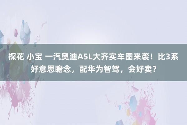 探花 小宝 一汽奥迪A5L大齐实车图来袭！比3系好意思瞻念，配华为智驾，会好卖？