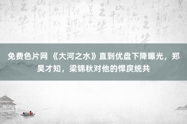 免费色片网 《大河之水》直到优盘下降曝光，郑昊才知，梁锦秋对他的悍戾统共