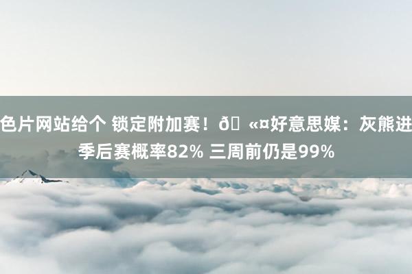 色片网站给个 锁定附加赛！🫤好意思媒：灰熊进季后赛概率82% 三周前仍是99%