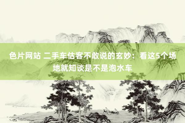 色片网站 二手车估客不敢说的玄妙：看这5个场地就知谈是不是泡水车
