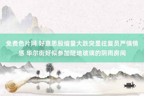免费色片网 好意思股缩量大跌突显往复员严慎情感 华尔街好似参加随地玻璃的阴雨房间