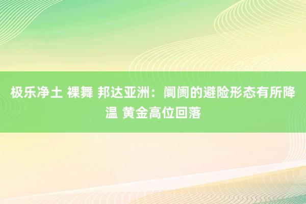 极乐净土 裸舞 邦达亚洲：阛阓的避险形态有所降温 黄金高位回落