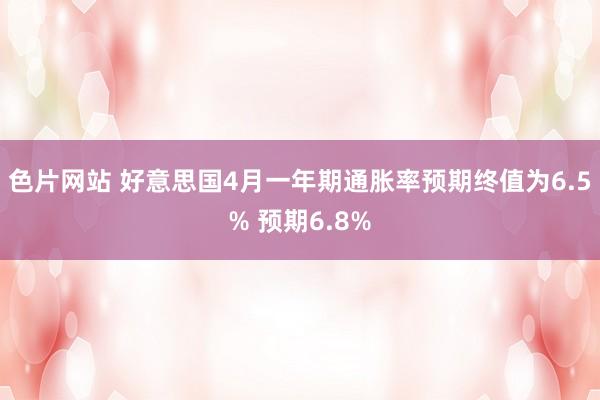 色片网站 好意思国4月一年期通胀率预期终值为6.5% 预期6.8%
