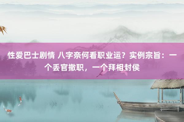 性爱巴士剧情 八字奈何看职业运？实例宗旨：一个丢官撤职，一个拜相封侯